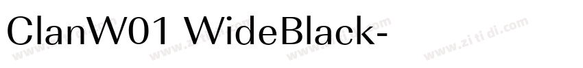 ClanW01 WideBlack字体转换